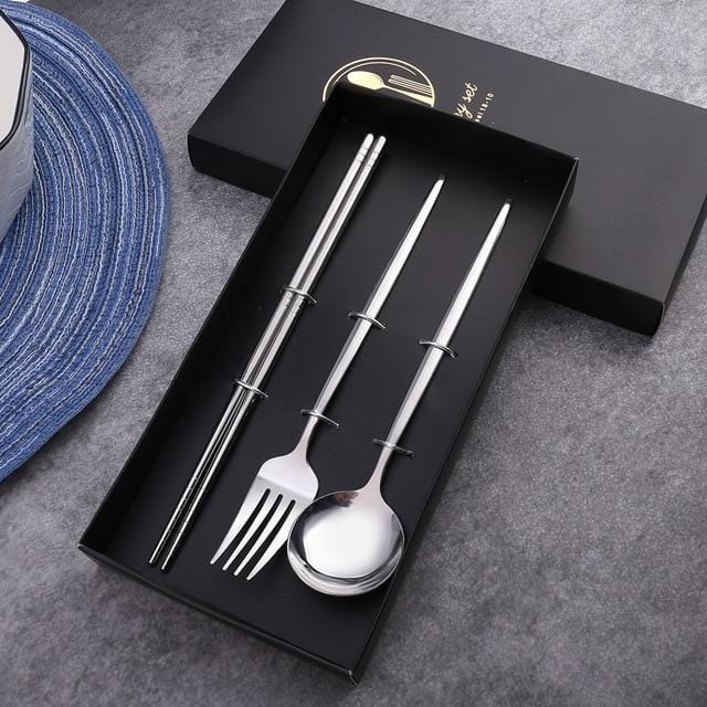 Stainless Steel Spoon Fork Chopsticks - Decorstly