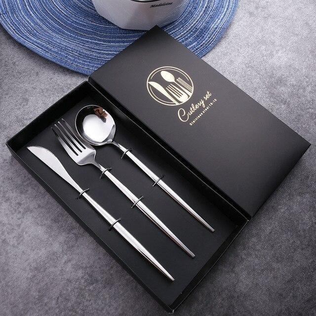 Stainless Steel Spoon Fork Chopsticks - Decorstly