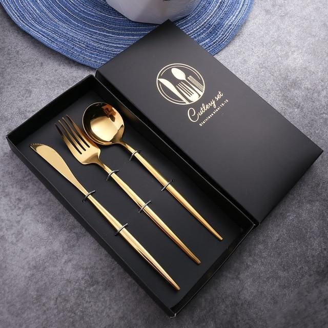 Stainless Steel Spoon Fork Chopsticks - Decorstly