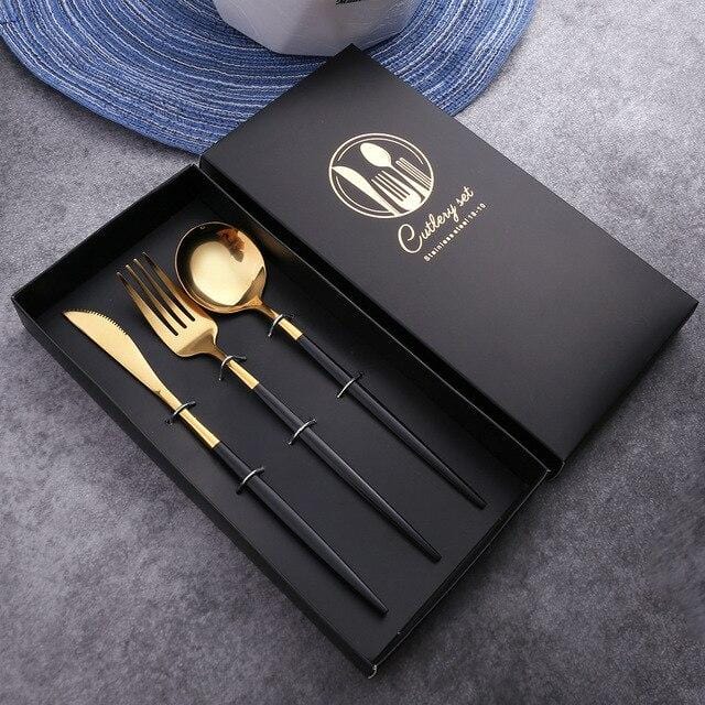 Stainless Steel Spoon Fork Chopsticks - Decorstly