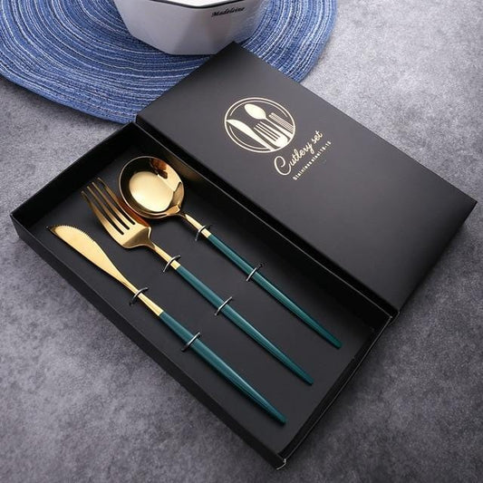 Stainless Steel Spoon Fork Chopsticks - Decorstly