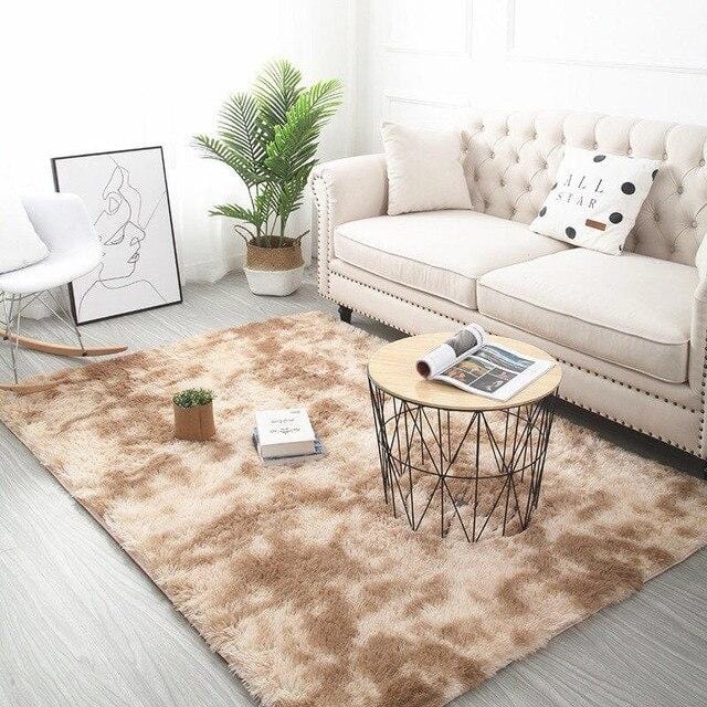 Fluffy Carpet Rugs camel color