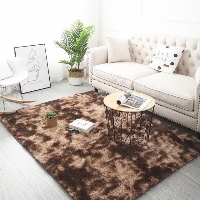 Fluffy Carpet Rugs brown
