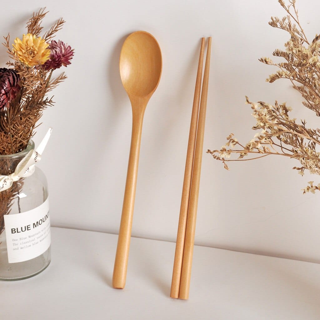 Wooden spoon Chopsticks - Decorstly