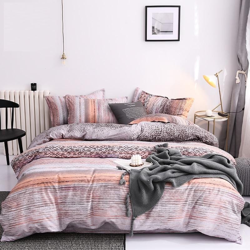 Retro Nostalgic Stripe Duvet Cover - Decorstly