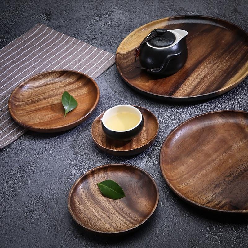 dinnerware wooden plates