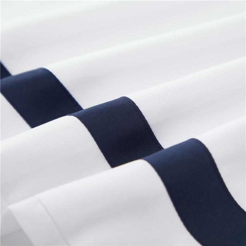 Plain White Blue Duvet Cover
