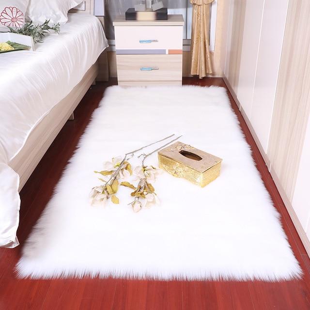 alt image 1 for White Plush thick Area Rug