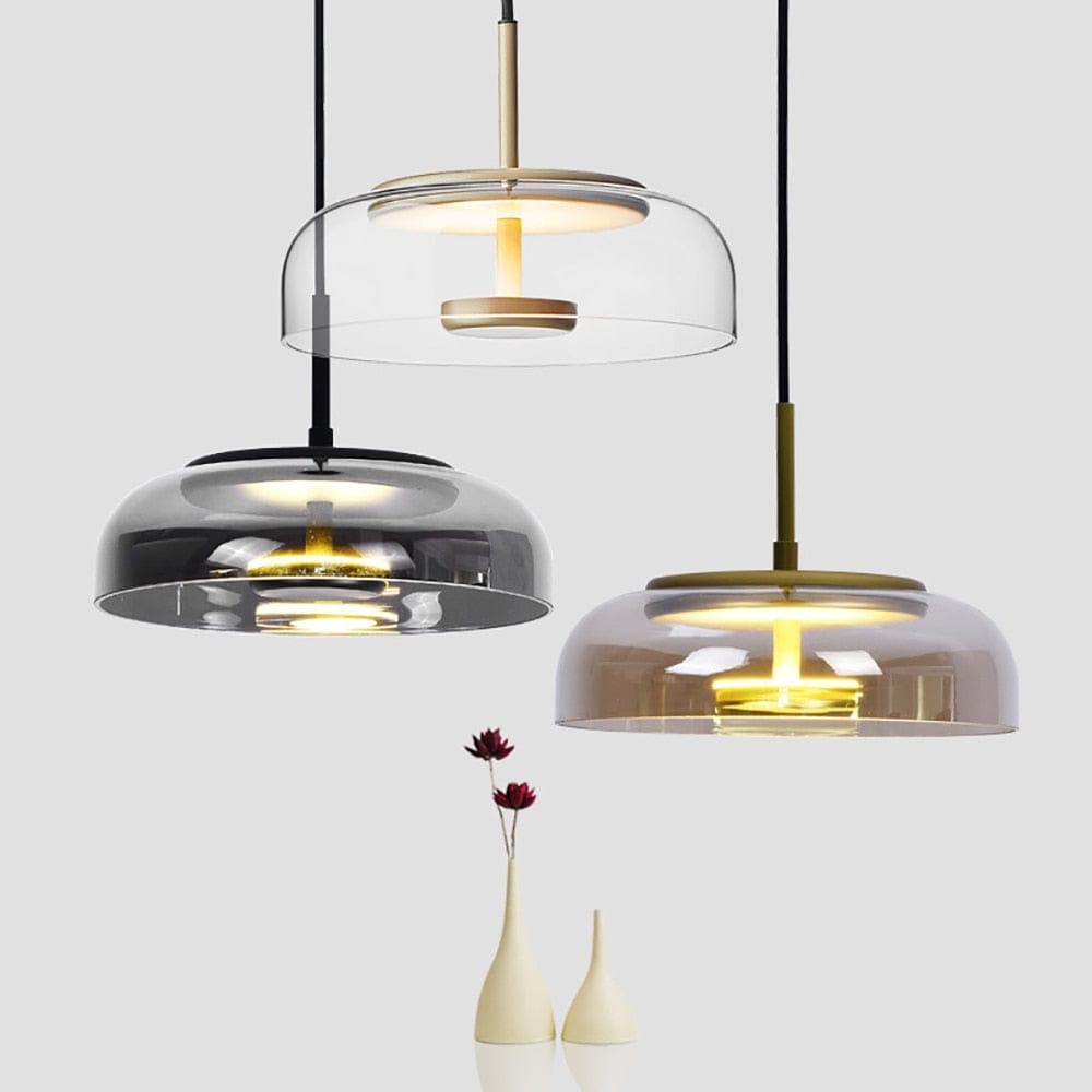 Smoked Glass Pendant Light