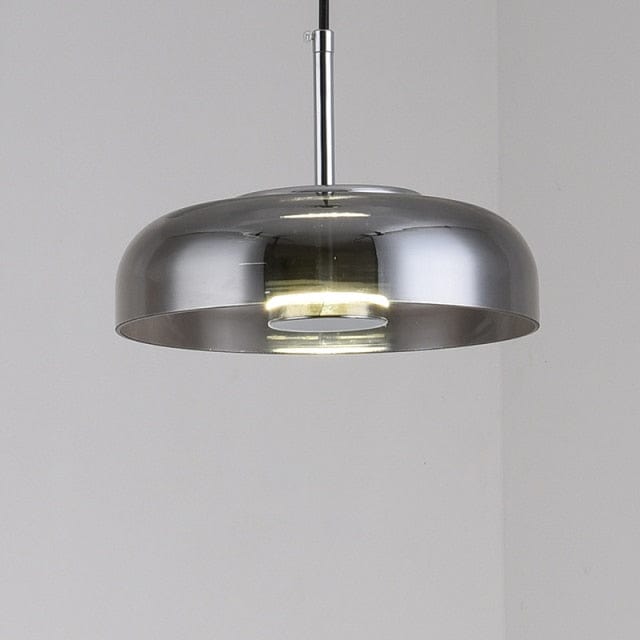 grey Glass Pendant Light