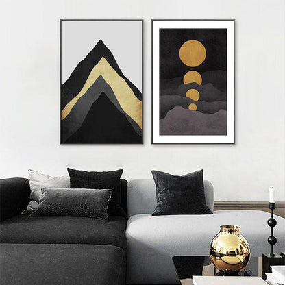 Landscape Mountain and moon Canvas