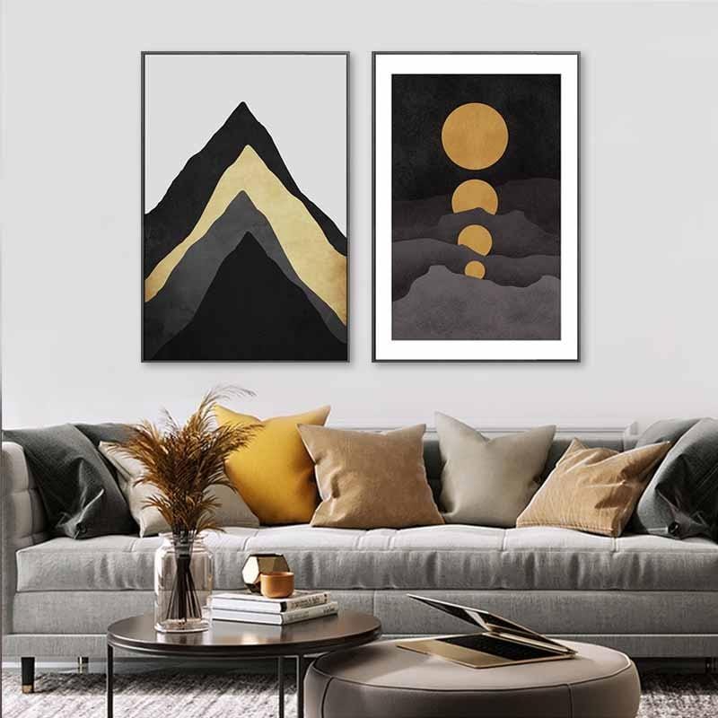 Landscape Mountain and moon Canvas