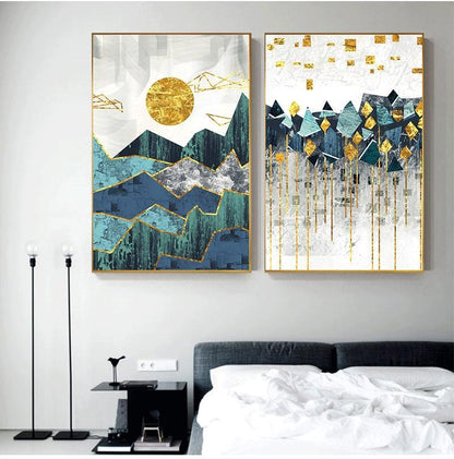 Abstract Mountain Canvas