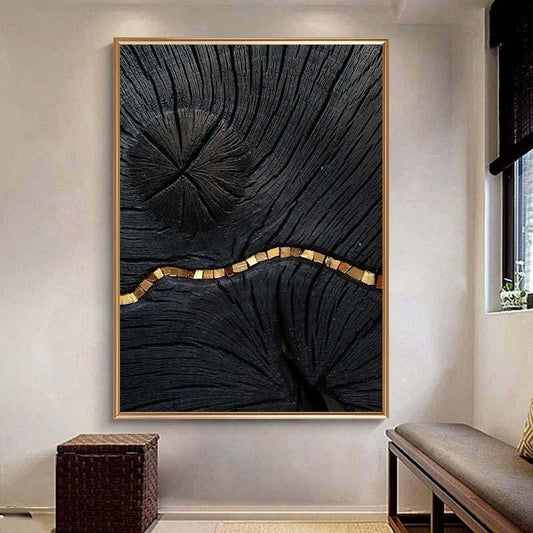 Black Wood Canvas