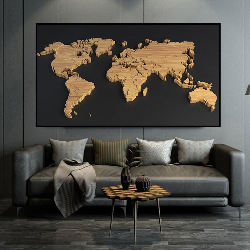Texture World Map Canvas