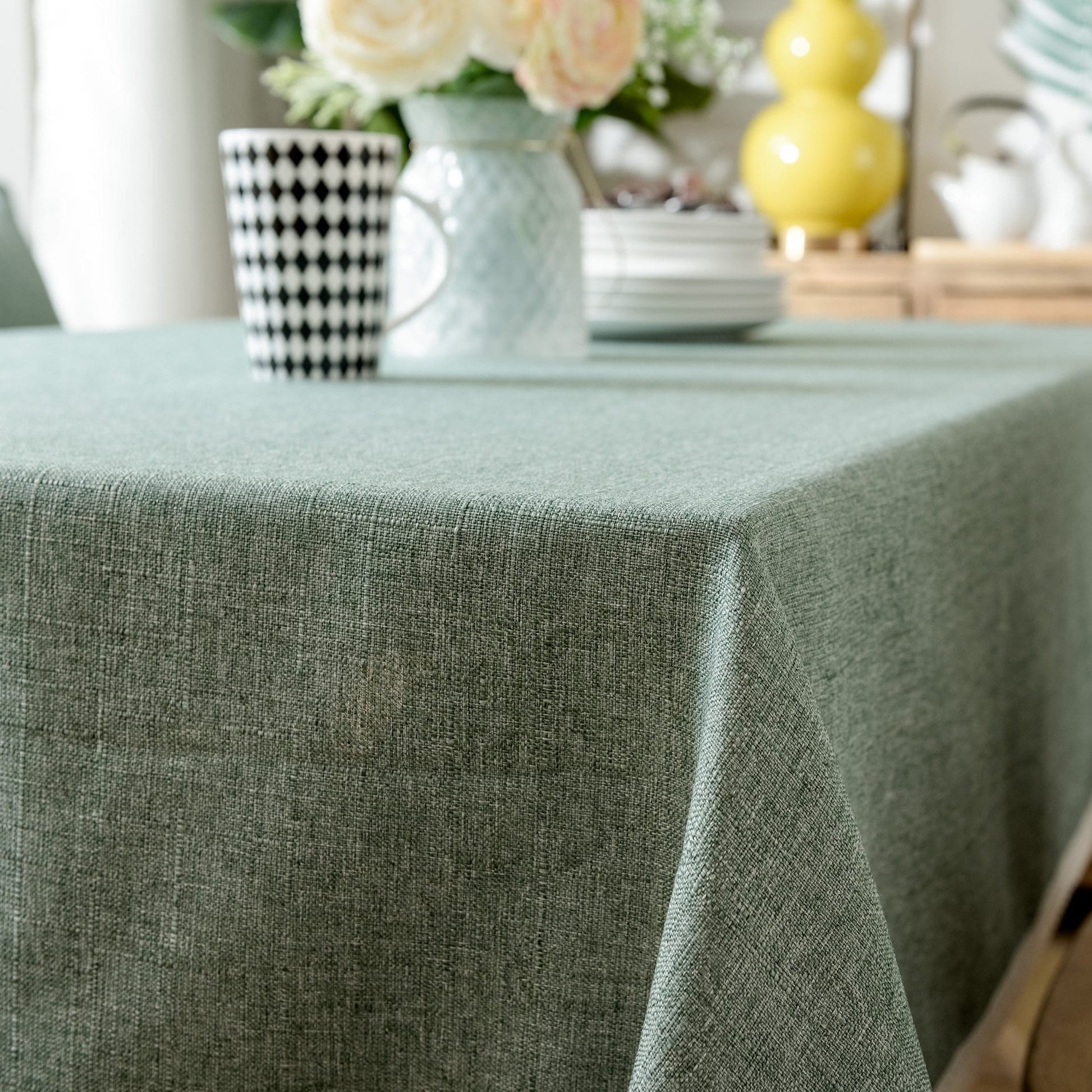 Lace Tassel Linen Tablecloth