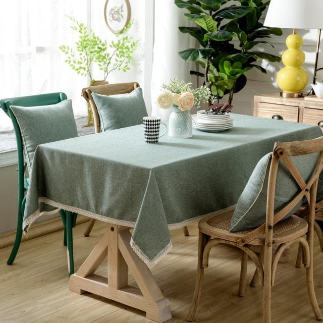 Lace Tassel Linen Tablecloth