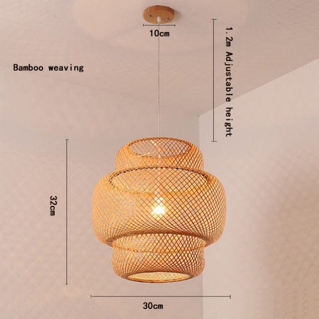bamboo wood bead chandelier dimensions