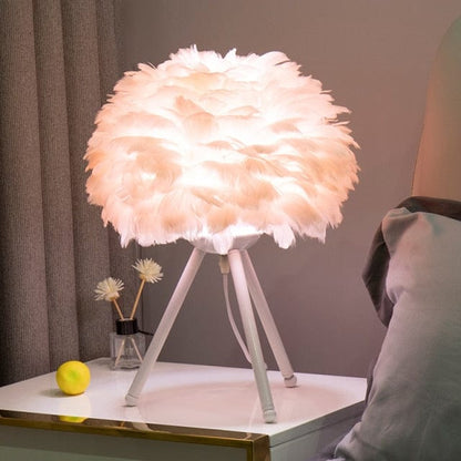 pink Goose Feather Lamp