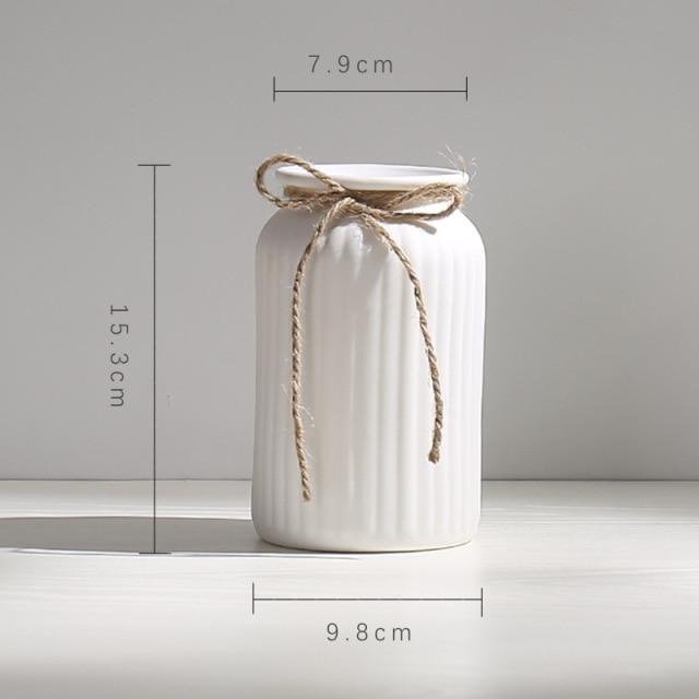 Hemp Rope Ceramic Vase 4