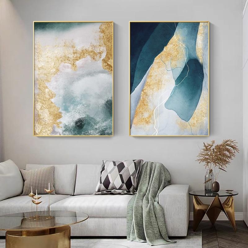Gold Foil Seascape Canvas
