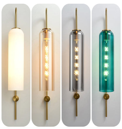 Brass Glass Wall Sconce multi colors