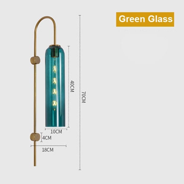 Brass Glass Wall Sconce dimensions