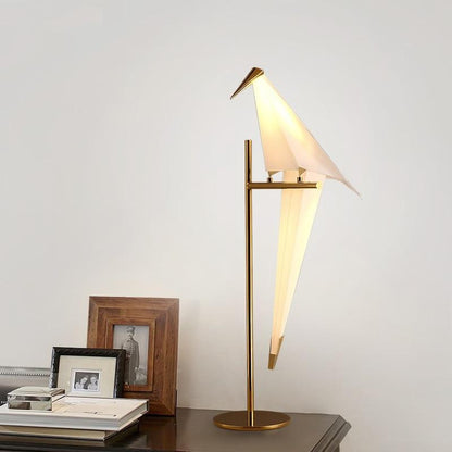 resin bird table lamp